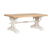 Home ESPRIT Mesa de Centro Blanco Natural Madera de Abeto Madera MDF 110 x 65 x 46 cm