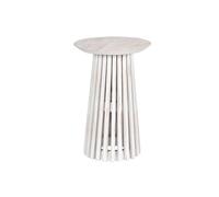 Home ESPRIT Mesita Auxiliar Blanco Madera de Mindi 40 x 40 x 60 cm