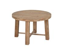 Home ESPRIT Mesita Auxiliar Marrón Abeto Madera MDF 80 x 80 x 53,5 cm
