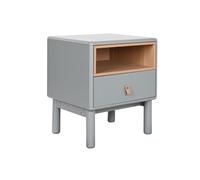 Home ESPRIT Mesita de Noche Azul Gris Natural Madera MDF 48 x 40 x 55 cm