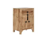 Home ESPRIT Mesita de Noche Negro Natural Madera de Abeto Madera MDF 45 x 34 x 66 cm