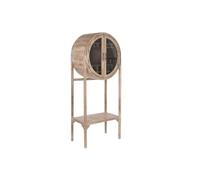 Home ESPRIT Mueble Auxiliar Natural Cristal Teca Madera Reciclada 75 x 40 x 182 cm