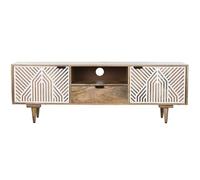 Home ESPRIT Mueble de TV Blanco Madera de Mango 160 x 41 x 55 cm