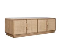 Home ESPRIT Mueble de TV Natural Ratán Roble 157 x 40 x 46 cm
