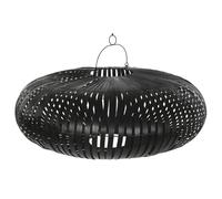 Home ESPRIT Pantalla de Lámpara Negro Bambú 80 x 80 x 30 cm