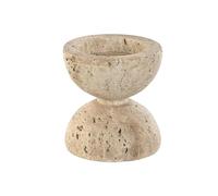 Home ESPRIT Portavelas Beige Magnesio 12 x 12 x 12,7 cm