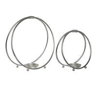 Home ESPRIT Portavelas Plateado Metal 38 x 16 x 38,5 cm 38 x 16 x 39 cm (2 Unidades)