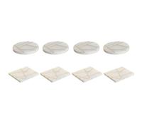Home ESPRIT Posavasos Latón Mármol (2 Unidades)