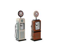 Home ESPRIT Reloj de Mesa Azul Naranja Metal Cristal Vintage 12 x 7,5 x 32 cm (2 Unidades)