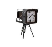 Home ESPRIT Reloj de Mesa Metal Cristal Madera MDF Vintage 17 x 26 x 32,5 cm