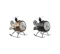 Reloj Sobremesa Loft DKD Home Decor Dorado Negro 23 x 24 x 18 cm (2 Unidades)