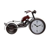 Home ESPRIT Reloj de Mesa Rojo Metal Cristal Madera MDF Moto Vintage 32,5 x 10 x 18 cm