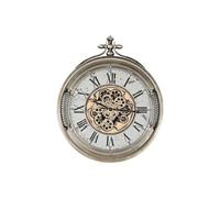 Home ESPRIT Reloj de Pared Blanco Negro Dorado Cristal Hierro 66 x 10 x 80 cm