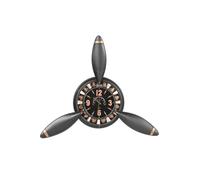 Home ESPRIT Reloj de Pared Gris Cobre Dorado Gris Oscuro PVC Metal Hélices 118 x 24 x 134 cm