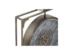 Home ESPRIT Reloj de Pared Negro Dorado Cristal Hierro 60 x 9 x 80 cm