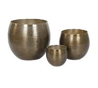 Home ESPRIT Set de Macetas Dorado Aluminio 47 x 47 x 40,5 cm