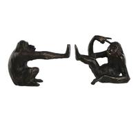 Home ESPRIT Sujetalibros Resina Mono 22,5 x 9,8 x 17 cm