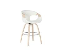 Home ESPRIT Taburete Blanco Madera 55,5 x 52,5 x 92,5 cm