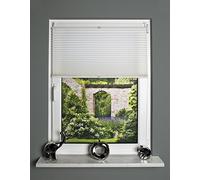 Home Fashion 094500 - 0201 - Blanco 130 cm x 60 cm Estor Up & Down, plástico, Blanco, 130 x 60 cm