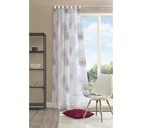 Home Fashion 1 Banda PREPARADA DE Voile Impreso, Poliéster, Gris, 245 cm x 140 cm, H245 x B140 cm (1er Pack)