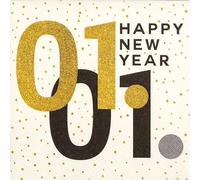 Home Fashion 20 servilletas de Año Nuevo para decoración de mesa, servilletas de papel con diseño. También para decoupage y decoupage y decoupage (33 x 33 cm)