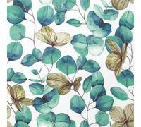 Home Fashion 20 servilletas de hojas de eucalipto, verde, verano, otoño, atemporal, naturaleza, decoración de mesa, decoupage, técnica de servilletas, 33 x 33 cm