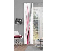 Home Fashion 86095 - 707 Rojo H: 245 x B: 60 cm Panel Impresión Digital Rochelle, Tela Decorativa de Seda