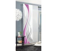 Home Fashion Carlisle Cortina corredera, Tela, Morado, 245 x 60 cm