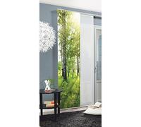 Home fashion 87942-768 Schiebevorhang, poliéster, Verde, 245 x 60 cm