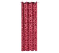 Home Fashion dekostoff Jacquard Dibujo, poliéster, Rojo, 245 x 140 cm