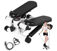 Home Fitness Stepper, Stepper con Banda de resistencia, Mini Stepper neumático con Peso, Stepper hidráulico Silenciador con pantalla LED