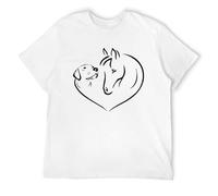 Home for Christmas - Camisetas gráficas para hombre, estilo vintage, suave, de algodón hilado en anillo, camisetas novedosas, estilo casual, White-horse Dog Lover-1, L