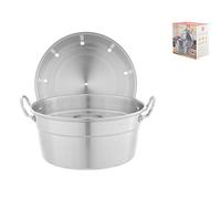 HOME Fornetto HOGAR Horno a Gas de Aluminio Cm 24 con Tapa Olla de Cocina, Metal, Multicolor, One Size, Talla única