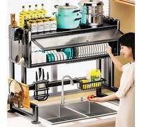 Home Furnishing Over The Sink Dish Drainer Drying Rack 3 Tier Over Sink Dish Rack for,oversink dish dry rack,estante de secado del plato de ahorro de espacio,encimera organizador del fregadero de