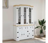 Home & Garden,Furniture-Highboard Corona White 112x43x196 cm Madera maciza de pino mexicano