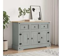 Home & Garden,Furnitureboard Corona Grey 112x44x78 cm Madera maciza de pino mexicano