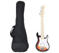 Home & Garden-Guitarra eléctrica para niños con bolsa, marrón y blanco, 3/4 30 pulgadas, elección de mobiliario