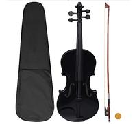 Home & Garden - Juego completo de violín con arco y reposamodbillas, color negro