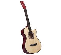 Home & Garden-Western Guitarra acústica cortada con 6 cuerdas, 38 madera de base, elección de mobiliario