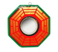 Home Genie Pakua Mirror for Main Door | Feng Shui Chinese Convex Vastu Pakua Mirror | Chinese Convex for Vastu Positive Energy Wall Door - Pack of 1