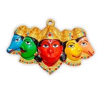 HOME GENIE “Panchmukhi Hanuman colgante de pared | Decoración de pared multicolor hecha a mano | Símbolo de protección y fortaleza para el hogar y la oficina.