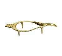 HOME GENIE Pure Brass Shankh Stand for Conch Shell | Handmade Vedic Spiritual Holder for Puja, Temple & Ritual Use | Traditional Decorative Shankh Base for Mandir & Aarti Display Pack of 1