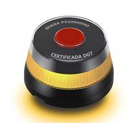HOME GOODS Luz de Emergencia Coche V16 Homologada DGT 3.0, Baliza V16 Geolocalizada y Conectada, IP54 Impermeable, Base Magnética, Visibilidad 1Km, Obligatoria desde 2026 Incluye REGALO