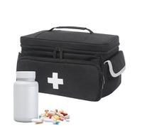 Home Health Bag - Pill Bottle Organizer, Waterproof Medicine Storage with Multiple Compartments, Compact Travel Pharmacy Bag with Zipper Closure, Medicine Organizer Pouch for Daily Health Management