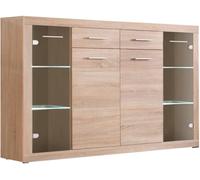 Home Heavenly Aparador mueble buffet 4 puertas 2 cajones roble cambrian