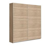 Home Heavenly® - Armario Paris 170 cm - Armario de Puertas Correderas con Estantes y Barras de Colgar - Diseño Nórdico 170x61x210 cm Color : Roble