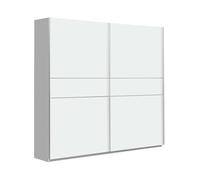 Home Heavenly® - Armario Paris 200 cm - Armario de Puertas Correderas con Estantes y Barras de Colgar - Diseño Nórdico 200x61x210 cm Color : Blanco