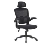 Home Heavenly Aron Cadeira de Escritório Ergonómica com Encosto 3D, Reforço Lombar e Braços Rebatíveis