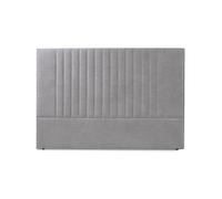 Home Heavenly® Cabecero Artik - Tapizado en Tela con Diseño de Rayas Verticales - Acolchado y Decorativo - 150 X 120 cm Color Gris