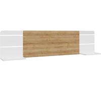 Home Heavenly Cabecero cama 150 con estantes en blanco y roble riviera